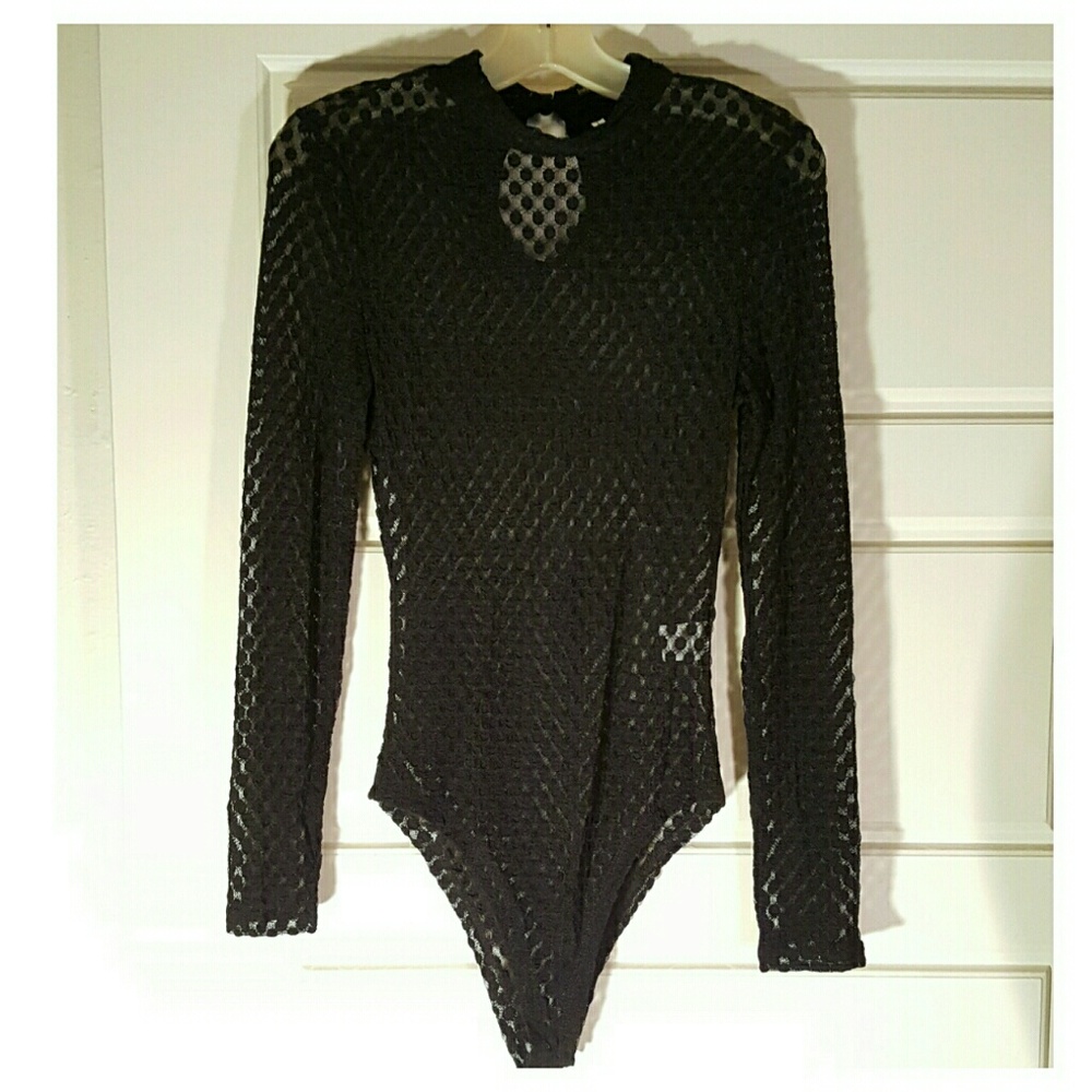 💗LAST ONE💗 5⭐ rated🧡 Black Mesh Bodysuit - Picture 3 of 5